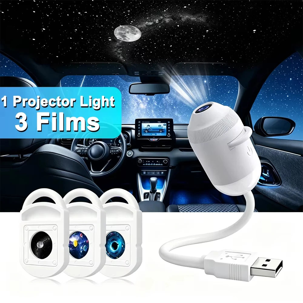 Starry Night Light Projector - Bedroom Ambiance Galaxy Star Projection Lamp for Romantic Ceiling Decor