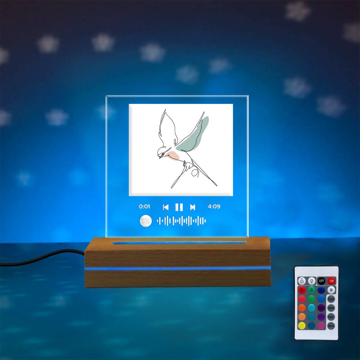 Custom Shaped Night Light - Rectangle Base